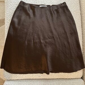 Vince Mid-Length Chocolate Brown Silky Skirt (never worn)
